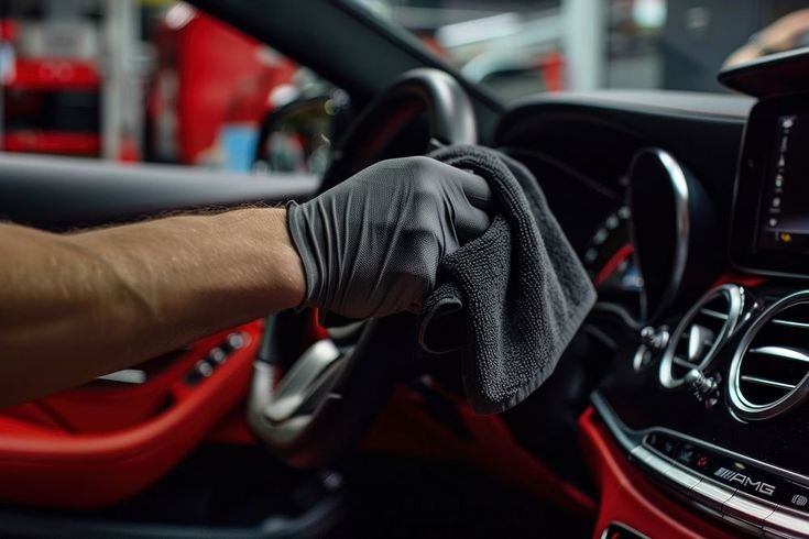 Cleaning car transportation automobile clothing.